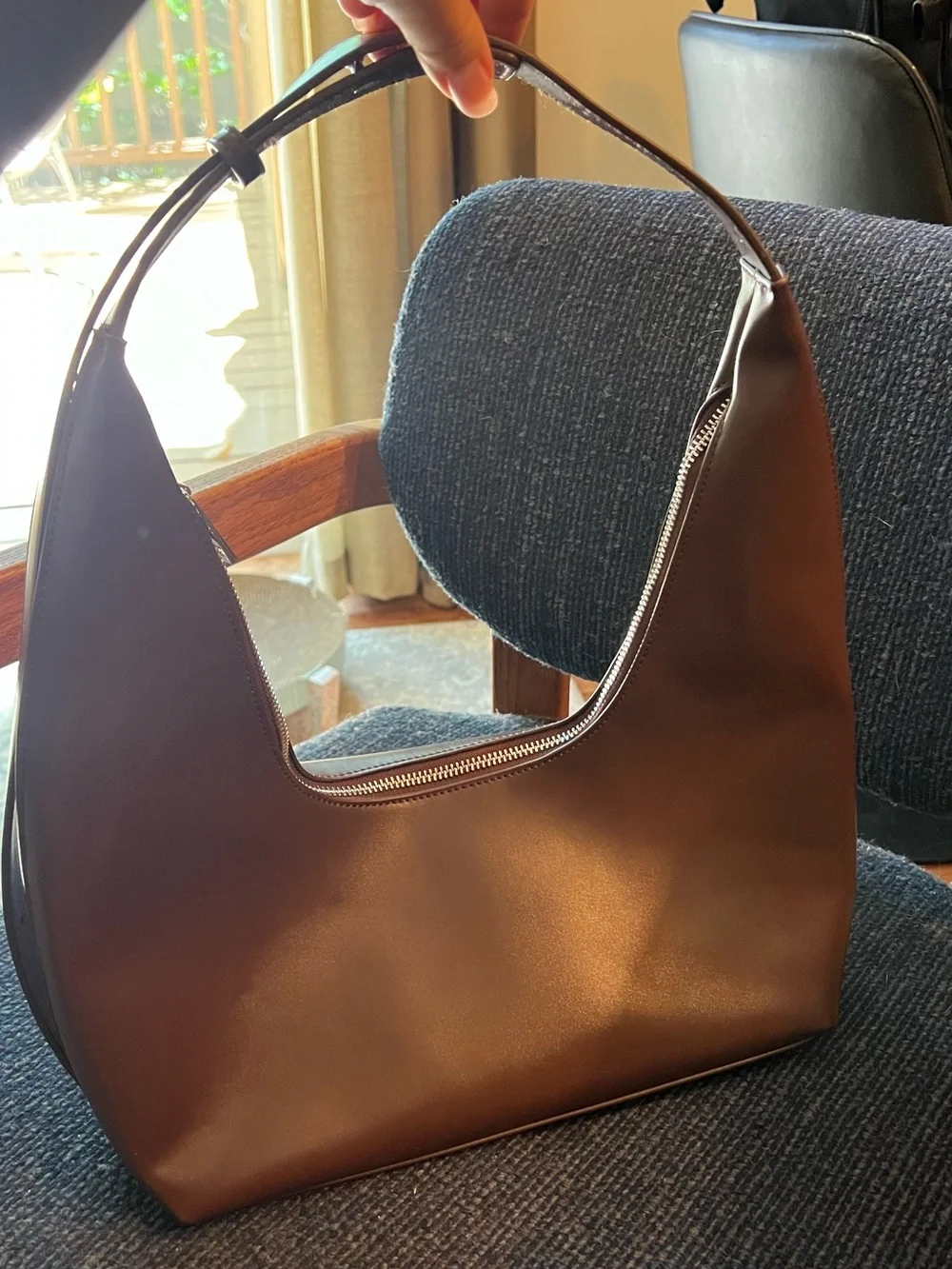 NA-KD Oblong Shoulder Bag - Dark Brown